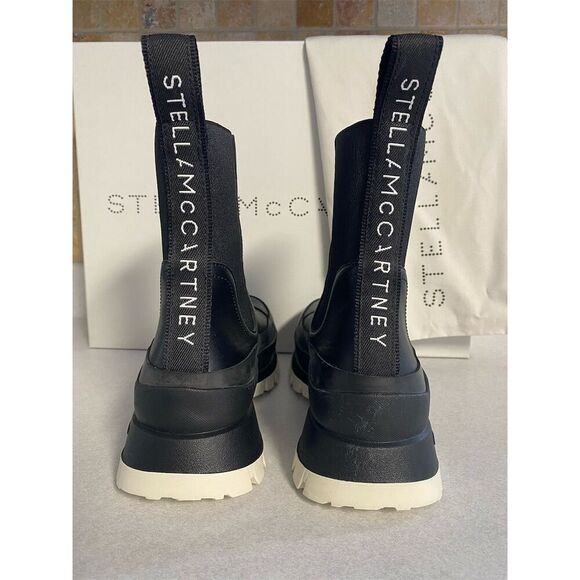 Stella McCartney Women's Trace Black Chelsea Chunky Ankle Boots‎ 35/5 - Picture 5 of 7